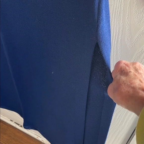 NWOT St John Evening Jacket and Maxi Skirt Set, Royal Blue w/Sequins, Size 14 - Picture 10 of 10